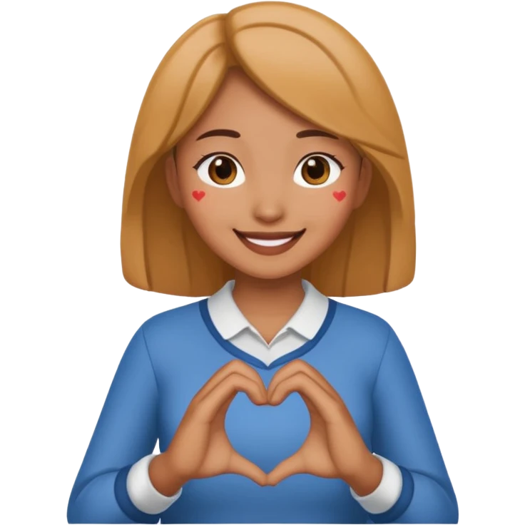 Sameko Saba doing an heart with her hands emoji