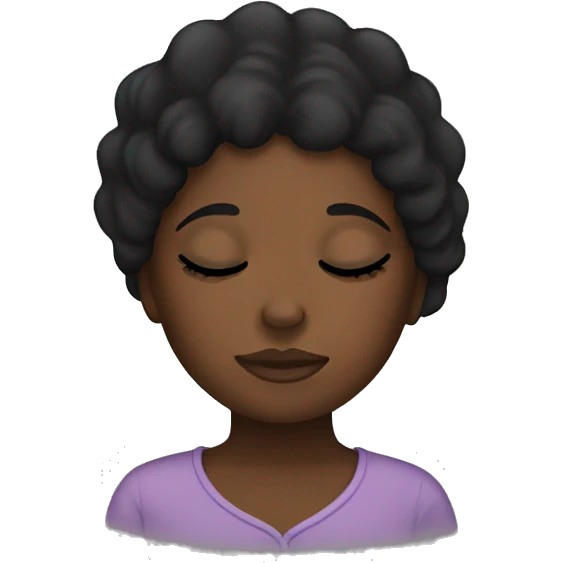 Black girl sleeping  emoji