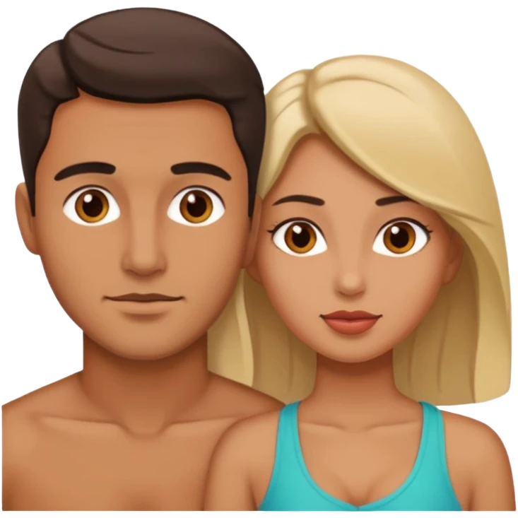 Un hombre y una mujer en una posición porno emoji