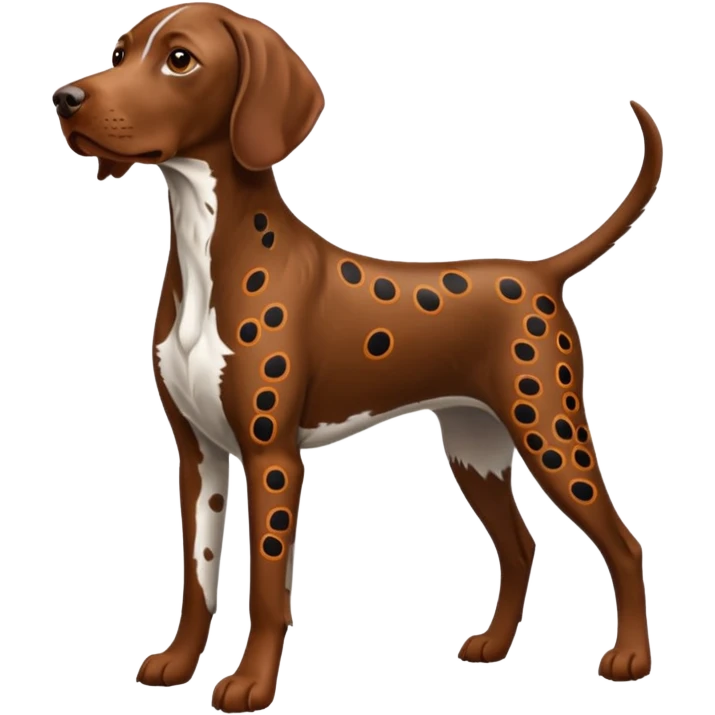 orange spotted german short haired pointer emoji