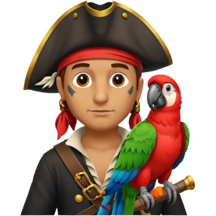 pirate and parrot emoji