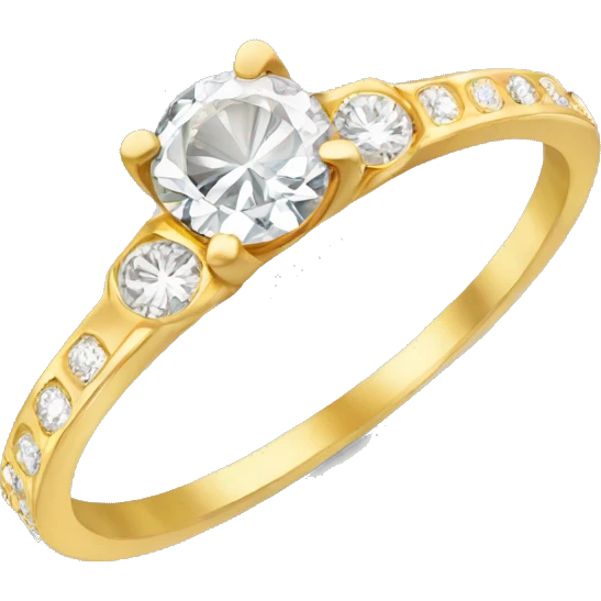 Diamond ring gold emoji