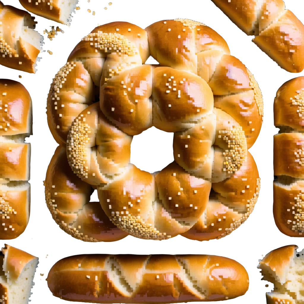 A traditional Turkish circular sesame bread, resembling a ring with a hole in the middle, covered in sesame seeds. It has a golden brown color. emoji
