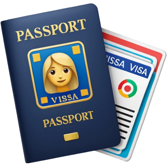 passport with visa emoji