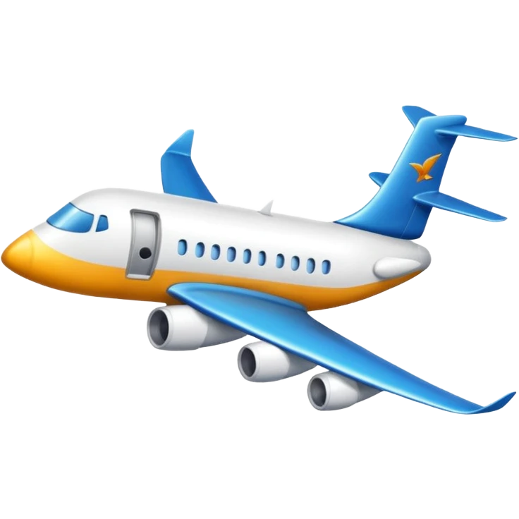 Airplane with a goose head emoji
