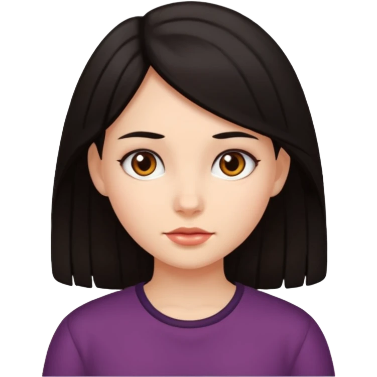 Horny dark hair girl emoji