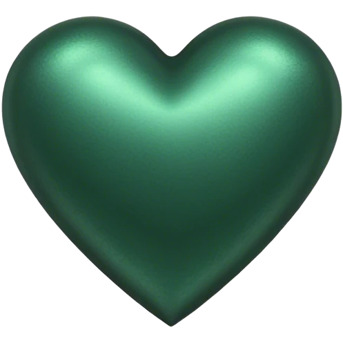 dark Green aesthetic heart with metallic texture emoji