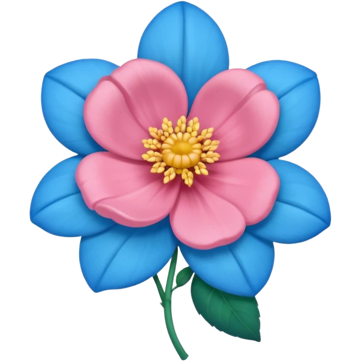 Apena faça uma Flor de uma cor azul q nem uma rosa mucha emoji