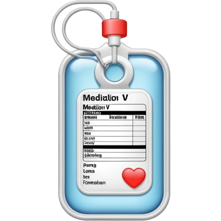 Medication iv label emoji