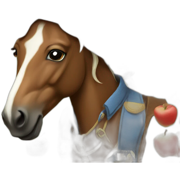 cowboy horse with apples emoji