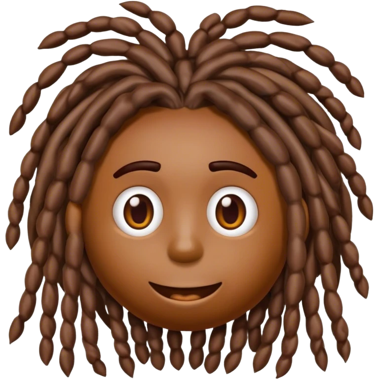 Brown M&M with dreads emoji