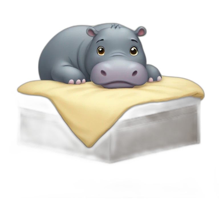 Hippo going to bed emoji