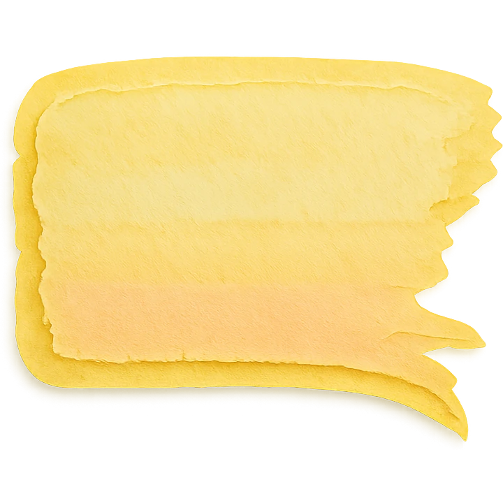soft pastel hand-painted watercolor brush stroke for borders with a yellow hue emoji