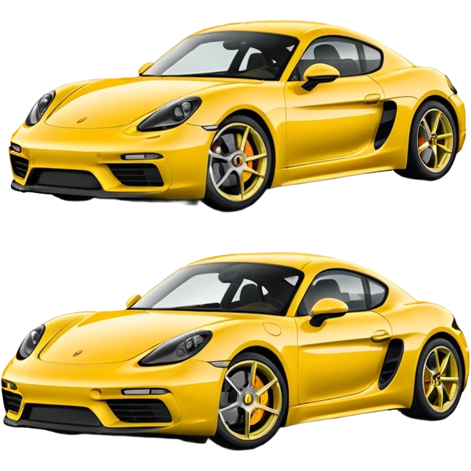 Chalk colored 2024 Porsche 718 Cayman GTS 4.0 with yellow ceramic brakes emoji
