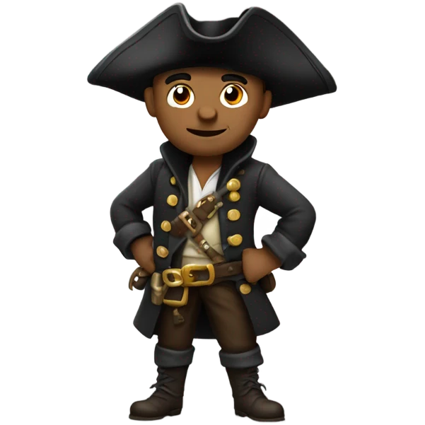 Man wearing a pirate hat emoji