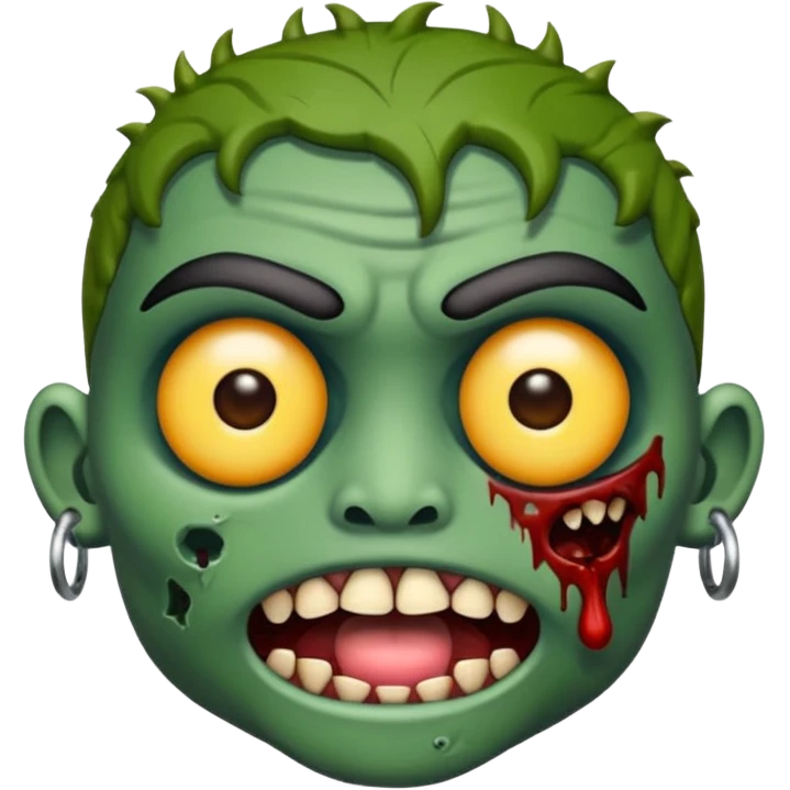 Emoji de zombie fom piercing na sobrancelha  emoji