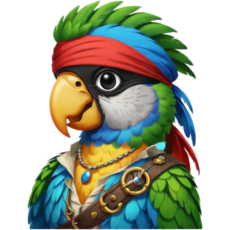 pirate and parrot emoji