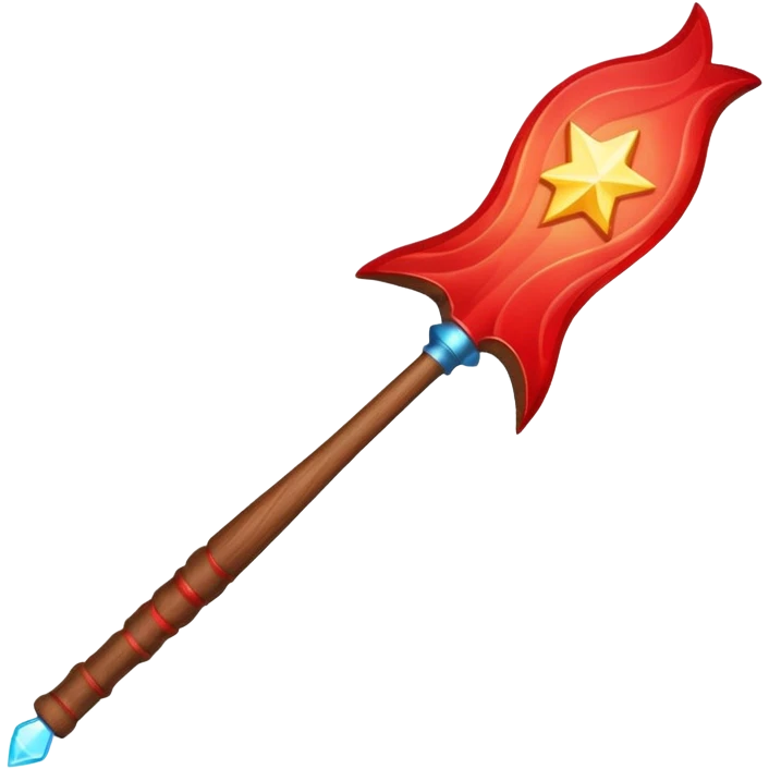 magic wand with red magic wave emoji