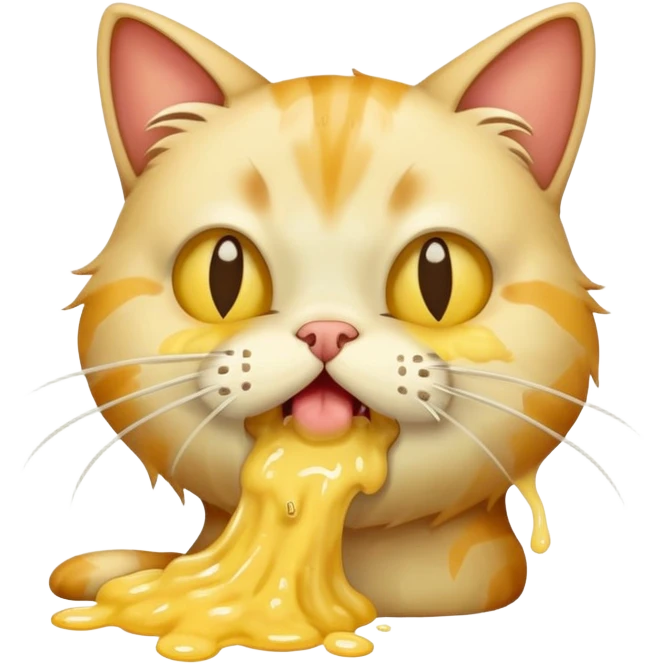 cat puking emoji