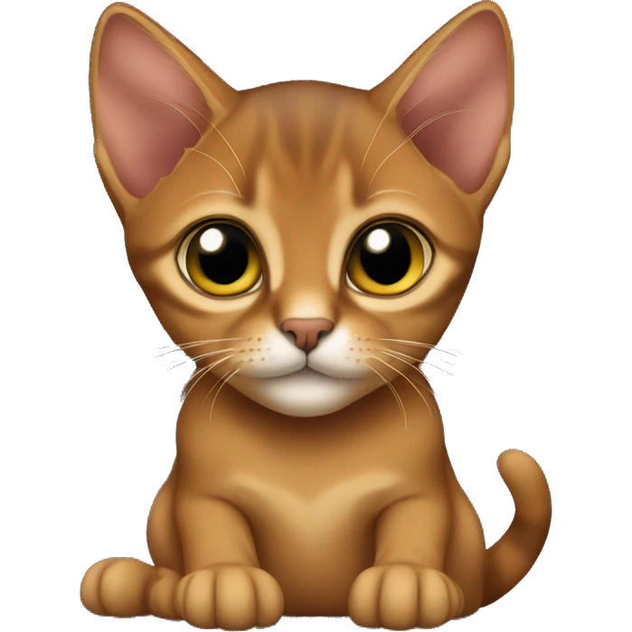 Abyssinian kitten sitting emoji