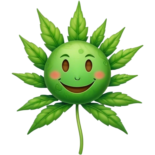 weed with smile  emoji