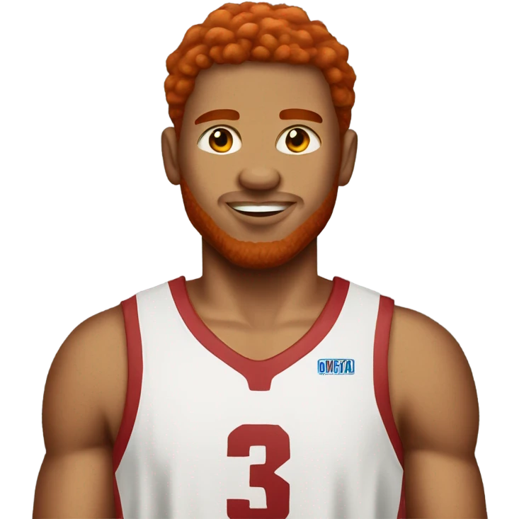 Red haired basketball player emoji