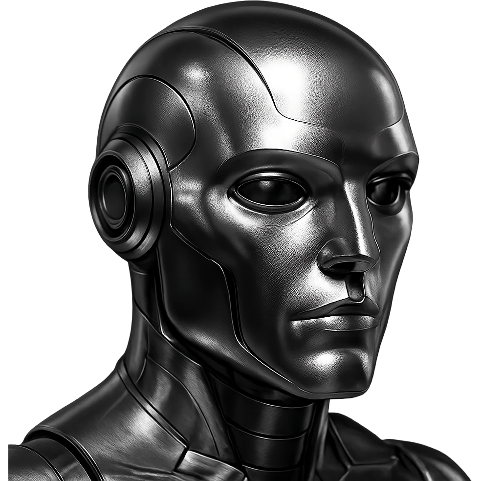 chrome style robot head emoji