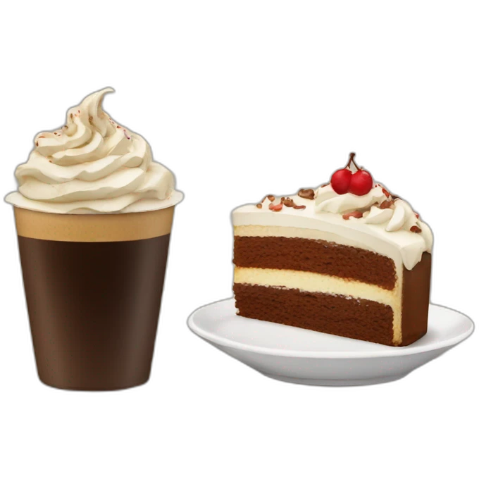 coffee and cake emoji