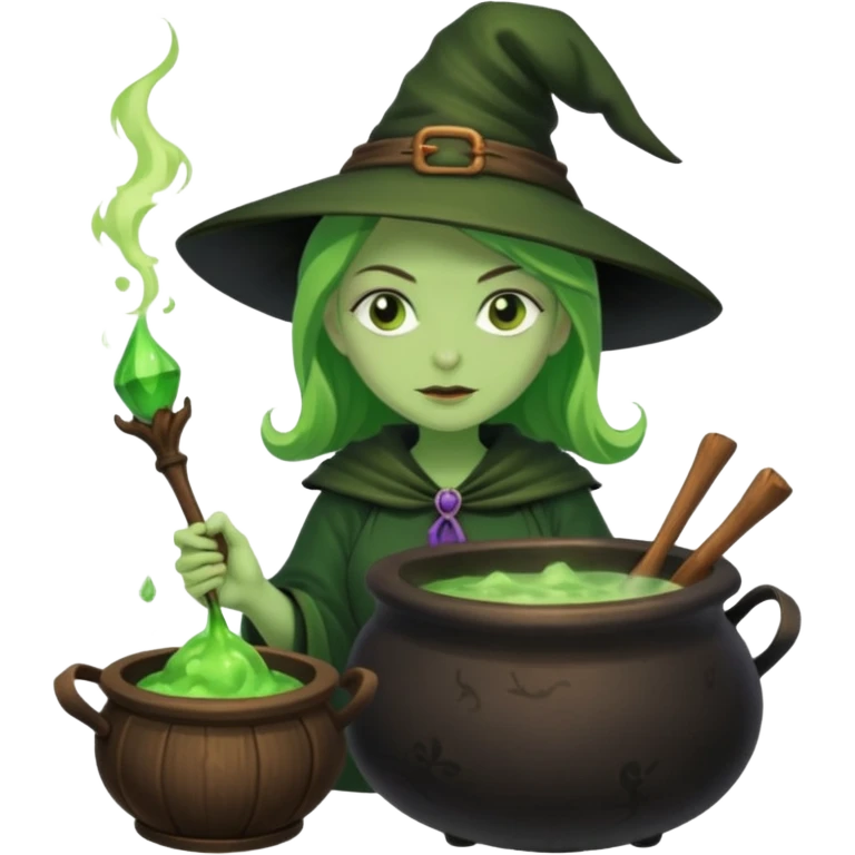 green witch cooking potion emoji