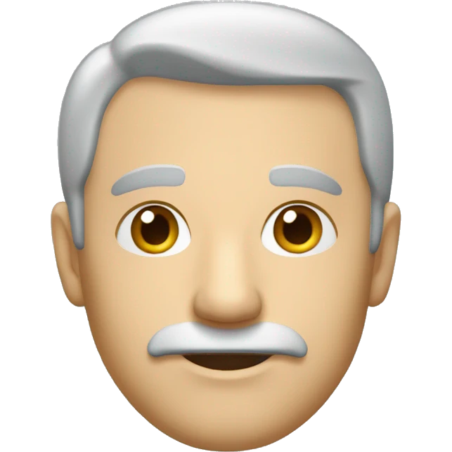 homme 64ans sans moustachelunette fumé bleue emoji