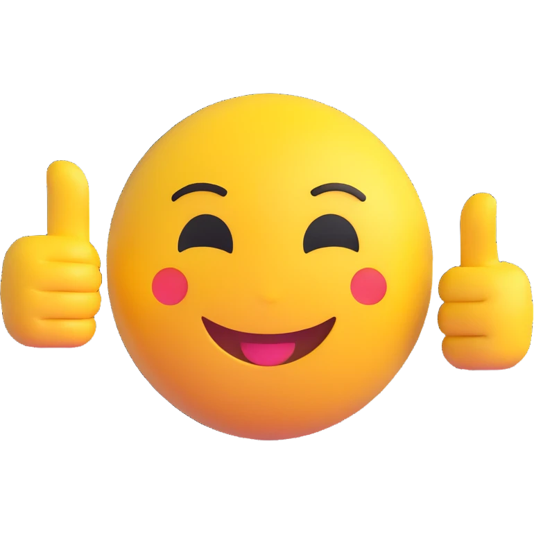 A classic yellow round emoji-style face pointing to itself, with a confident smile, symbolizing "me" or "I am the one". Bright colors, simple cartoon style, centered on a white background emoji