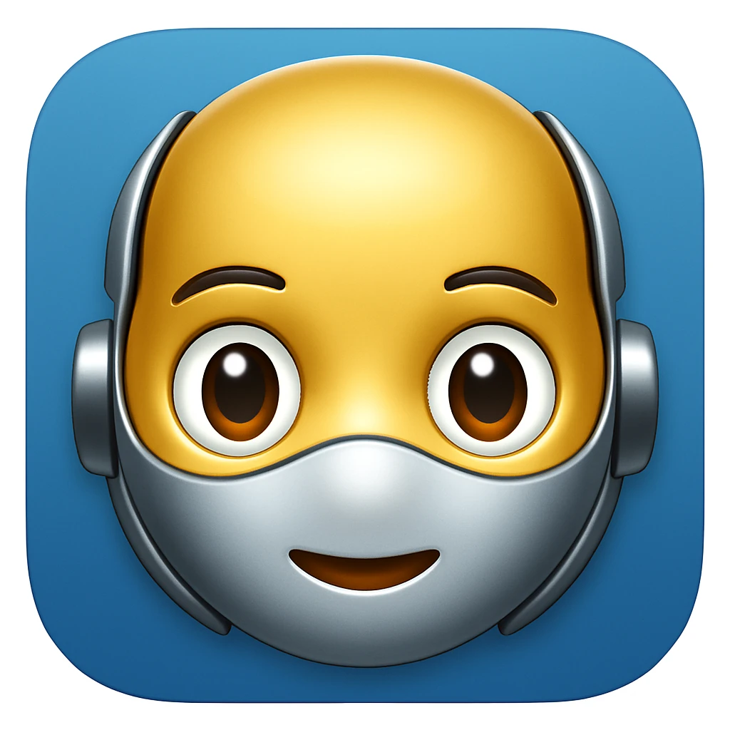 Add a rounded app icon border to the emoji, keeping the Snipes app logo style clear and central. The style should maintain the original emoji look with a clean and simple rounded border around it. emoji