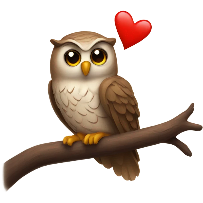 Owl love emoji