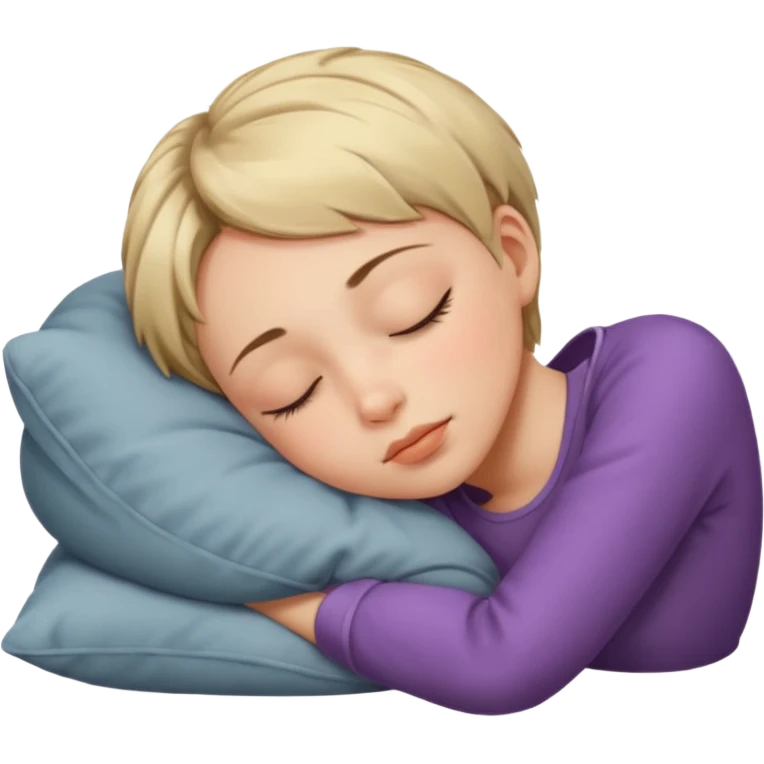 Sleeping short-haired girl emoji