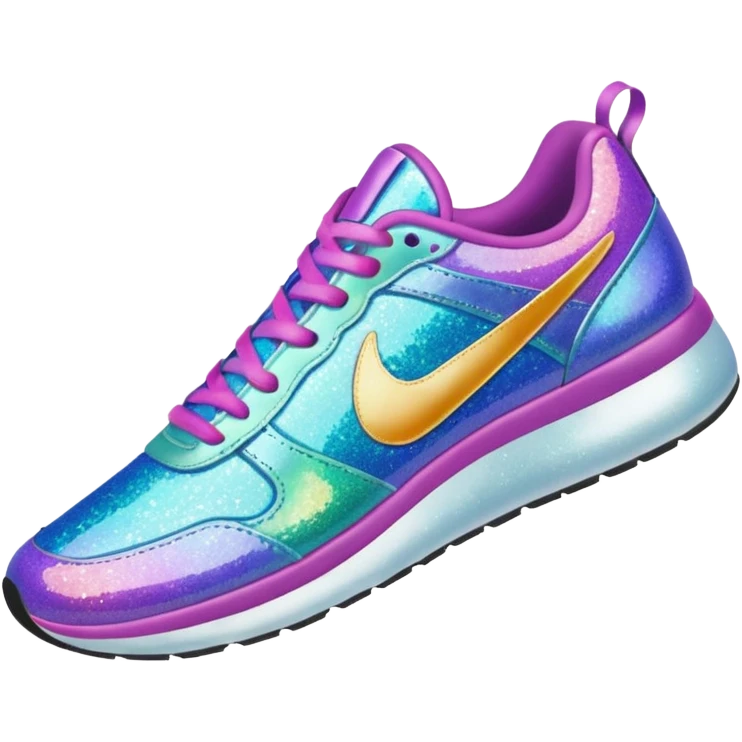 glitter running shoes emoji