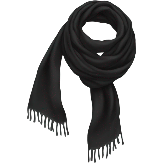 Black scarf emoji