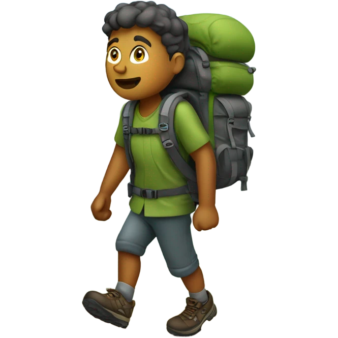 Person that is hiking emoji