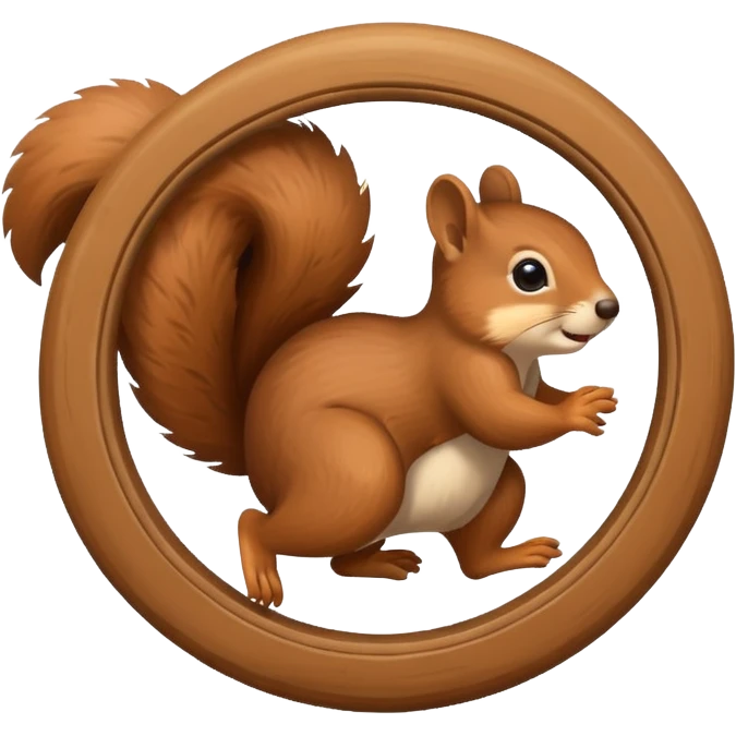 squirrel running in a wheel emoji