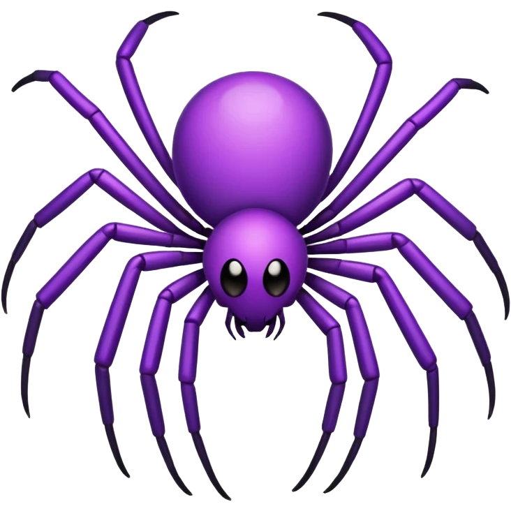 cute 2D simple purple spider emoji