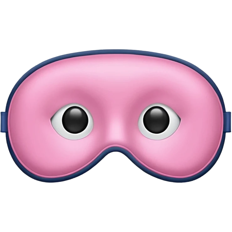 isolated girly silky sleep mask  emoji