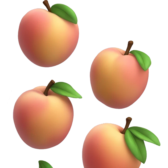 3D peach  emoji