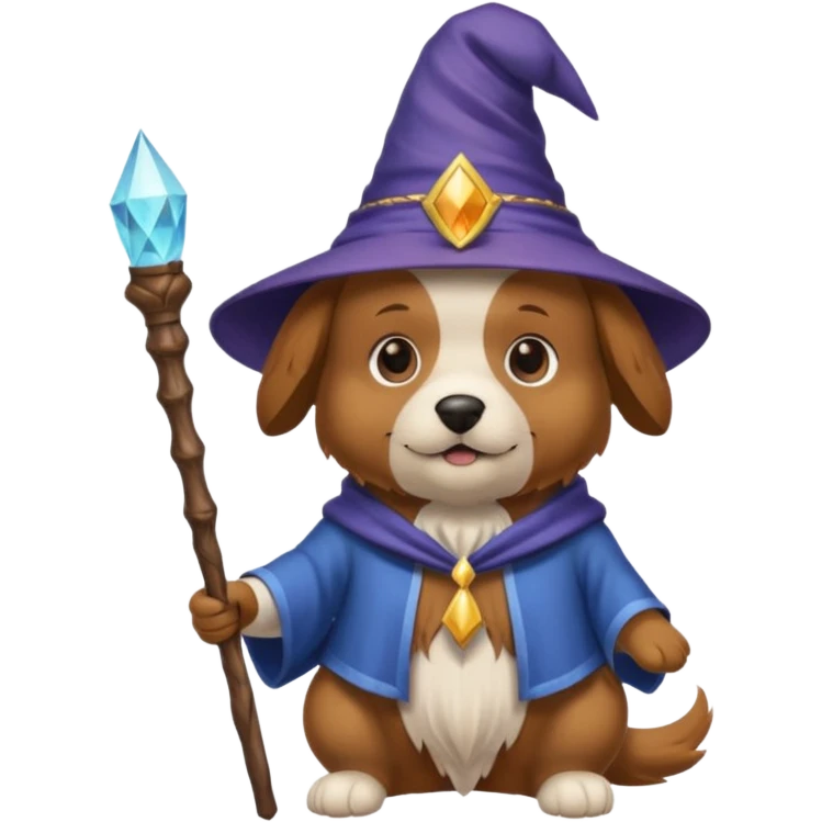 Dog wizard emoji