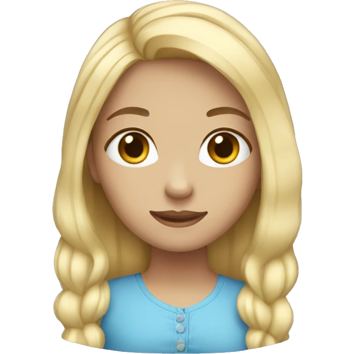 girl with blond hair blue eyes  emoji
