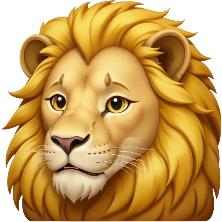 flirtatious lion looking sideways with suggestive expression emoji