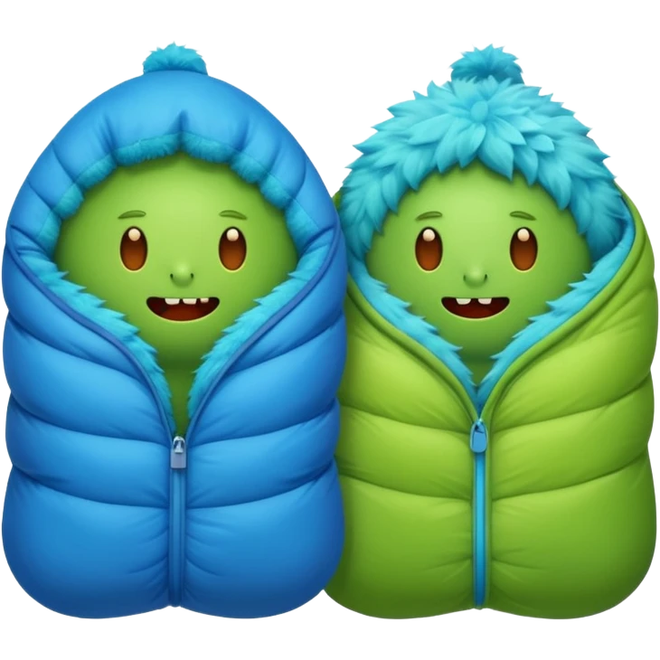 Sleeping bags 2 monsters emoji