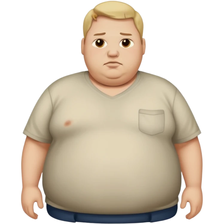 Hombre obeso mórbido  emoji
