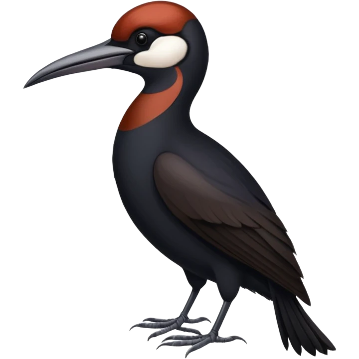 Black Sicklebill headshot emoji