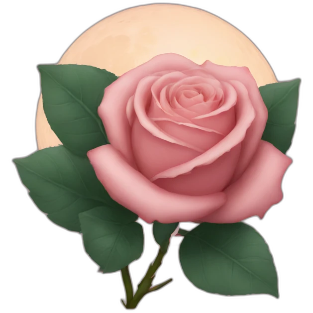 Rose moon emoji