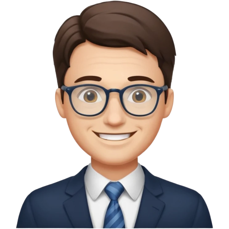 white collar man with glasses emoji