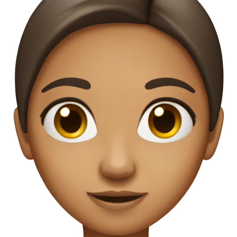 Tan skin girl with long dark brown hair emoji